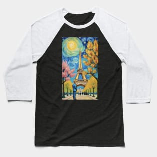 Twilight in Paris: Van Gogh's Inspiration Baseball T-Shirt